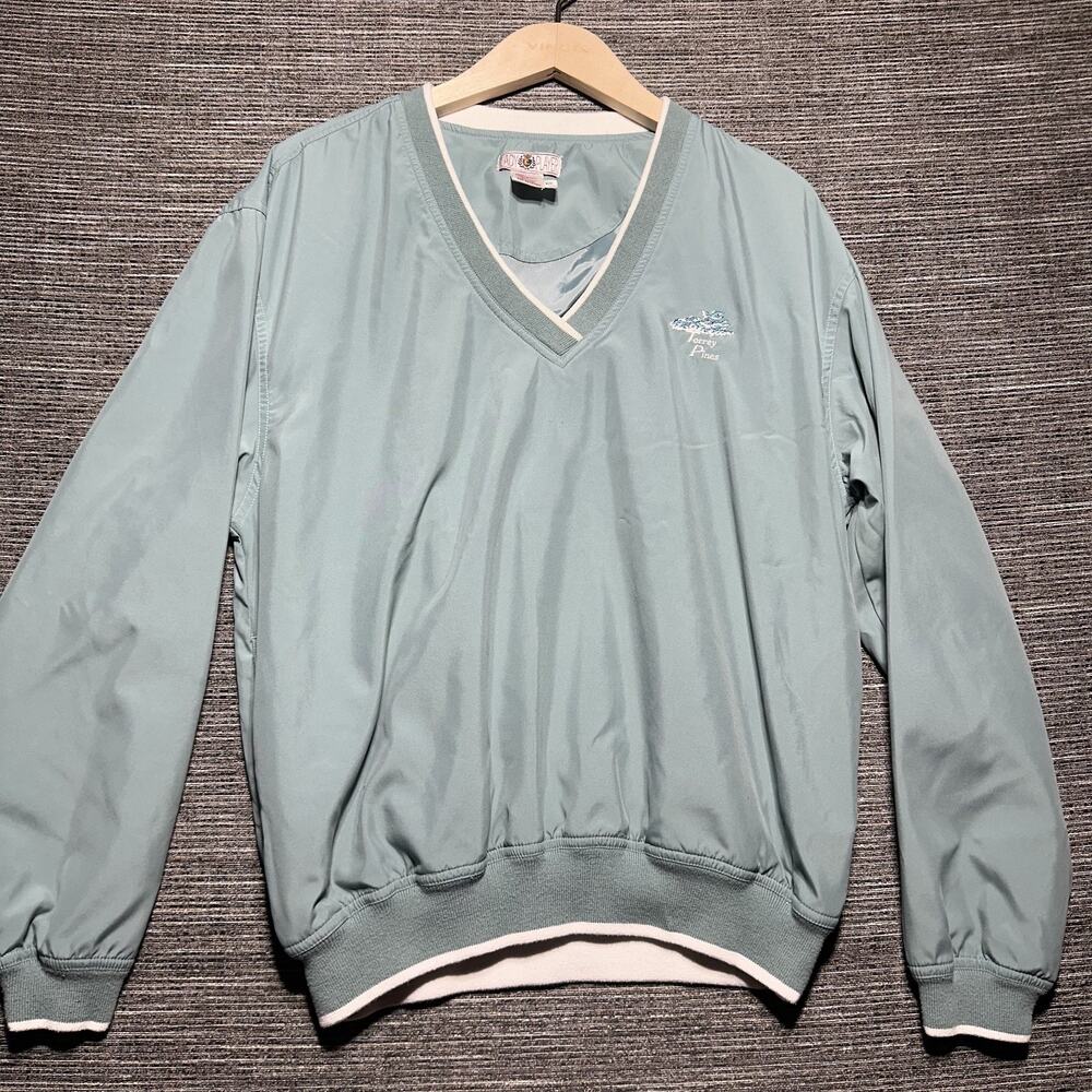 Lady Player Jacket Womens M Green Windbreaker Pullover Vintage Torrey Pines Golf